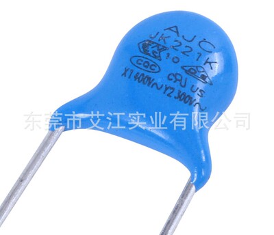 工厂供应Y5P Y2安规陶瓷电容器 JK 221K300VAC  耐压2600VAC电容